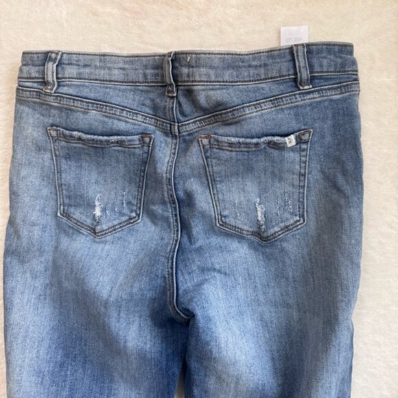 Buffalo David Bitton Faith Mid Rise Kick Flare Stretch Jeans Zip Blue Cotton 30 - Picture 4 of 16